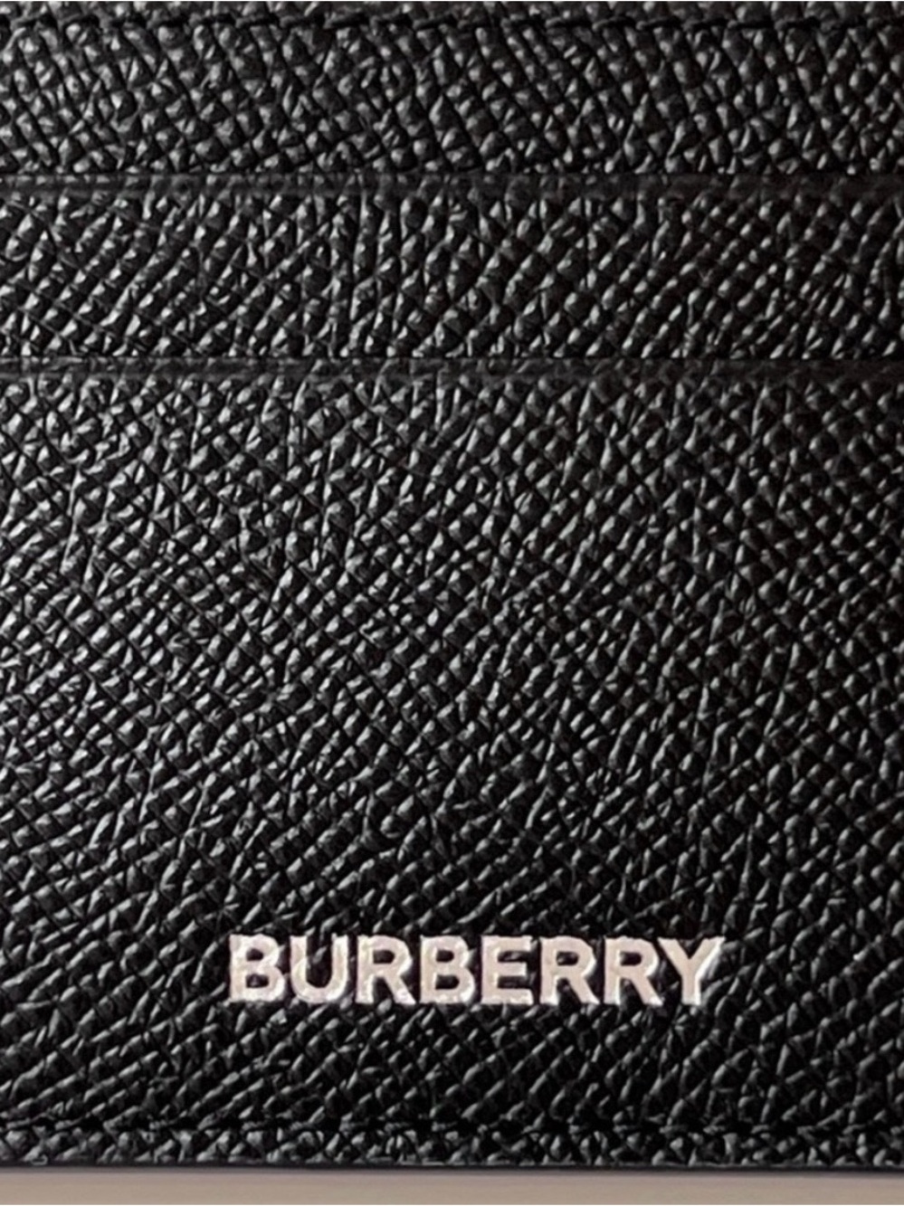 Burberry Black Textured Leather Card Case - Picture 8 of 9